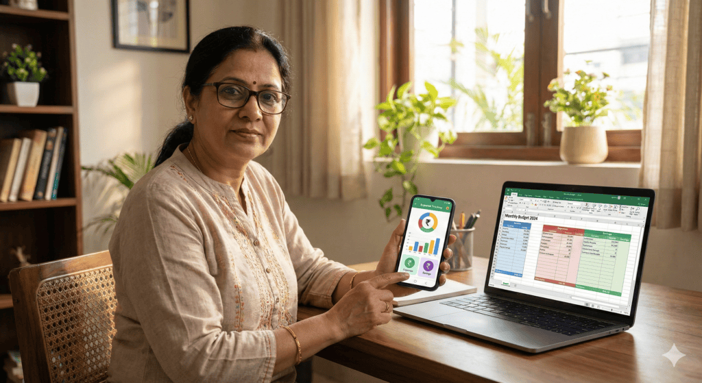 Expense tracking apps and budget planner tools for ₹50,000 salary in India
