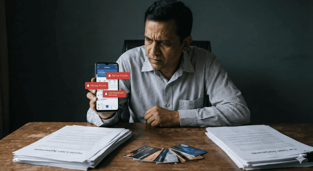 multiple EMI ke chakkar me phasa Indian salaried person