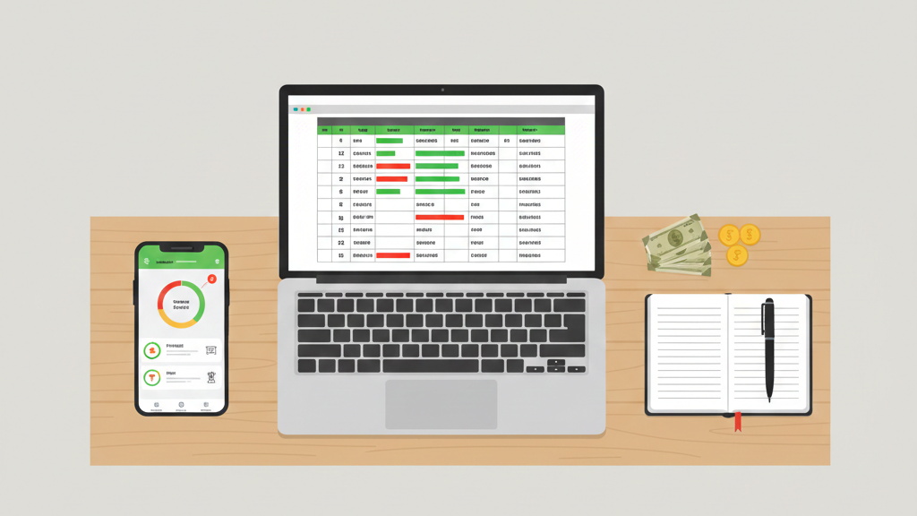 Budget tracking tools for irregular income including Google Sheets apps and expense diary