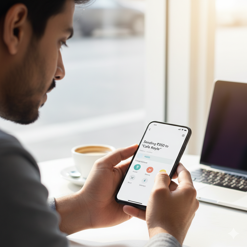 Digital envelope budgeting using UPI wallets and category wise spending control