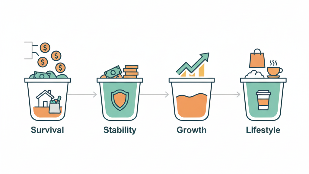 Expense priority system 4 bucket strategy for irregular income budgeting in India