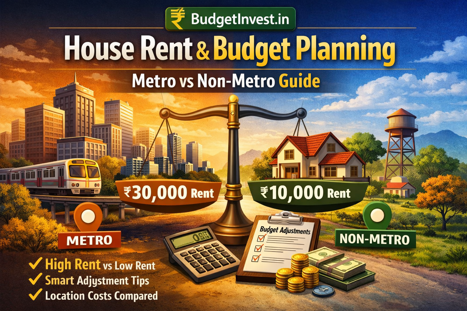 House rent budget planning in metro vs non-metro cities India with rent comparison and budgeting strategy