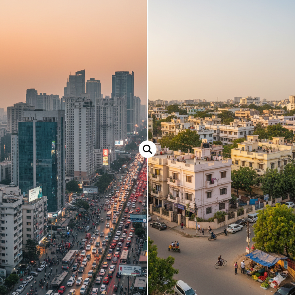 Metro vs non-metro house rent comparison for Indian cities