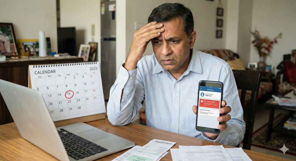 Monthly budget fail hona 15 tareekh ke baad Indian salary earner