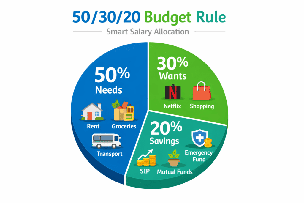 50/30/20 budget rule in India