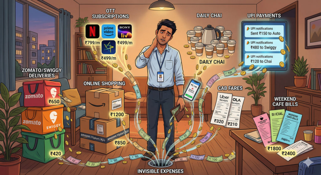 Small daily expenses draining monthly salary in India