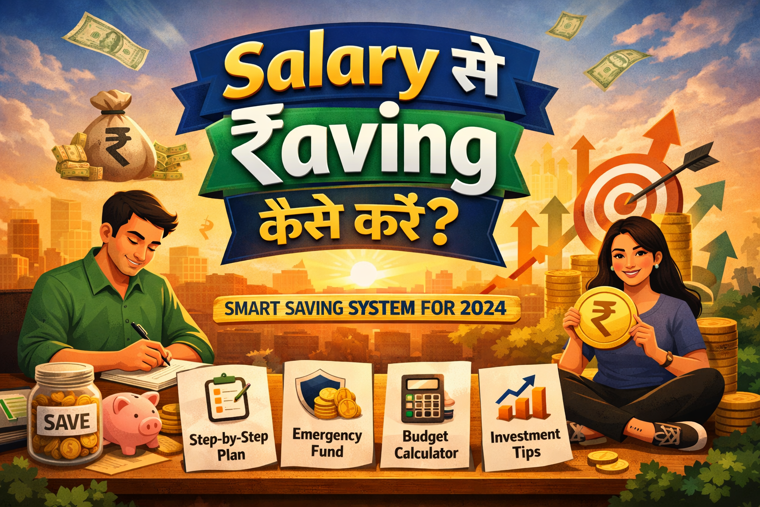 saving kaise kare, ₹25000 salary budget breakdown with saving, expenses, emergency fund and monthly plan for Indian middle class