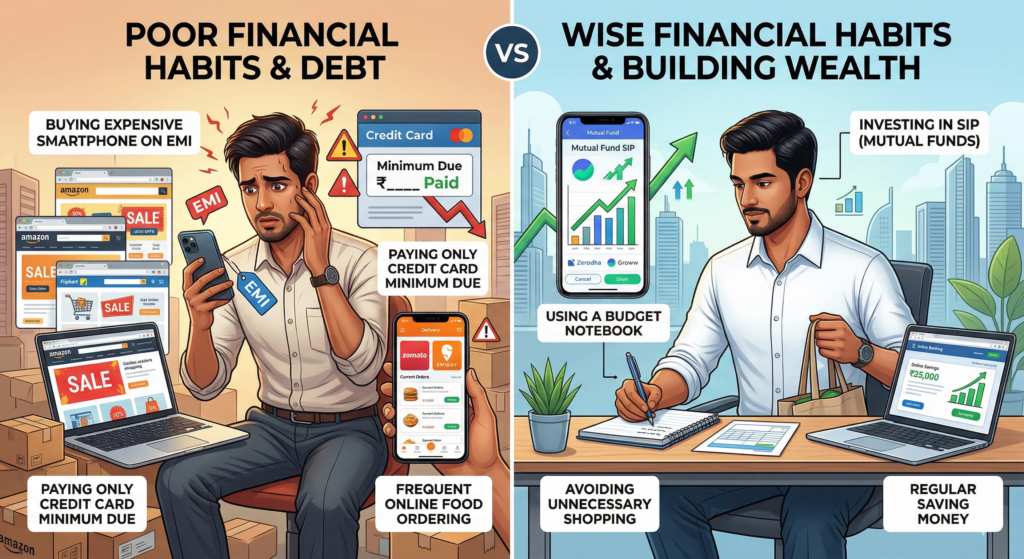 Wrong vs right money habits for salaried people