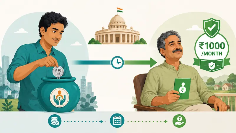 atal pension yojana monthly contribution chart pension at 60 low income India