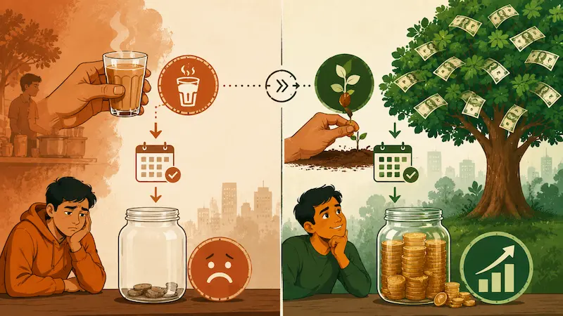 chai vs investment India — ₹30 daily invest करने पर long-term wealth कैसे बनता है