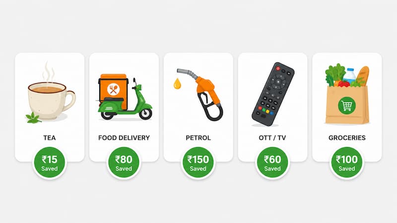 Daily expense saving tips for Indians — chai food delivery and travel costs