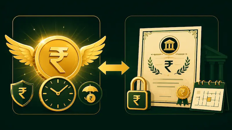 emergency fund vs liquid fund India - purpose vs vehicle Hindi