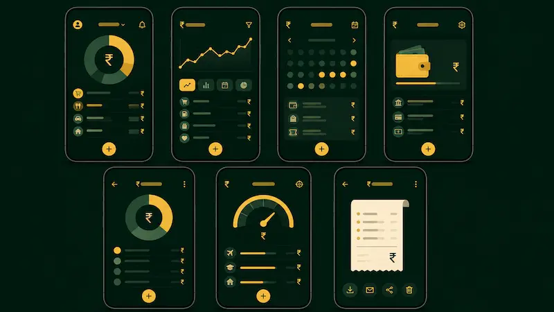 top 7 expense tracker apps india comparison automatic manual free