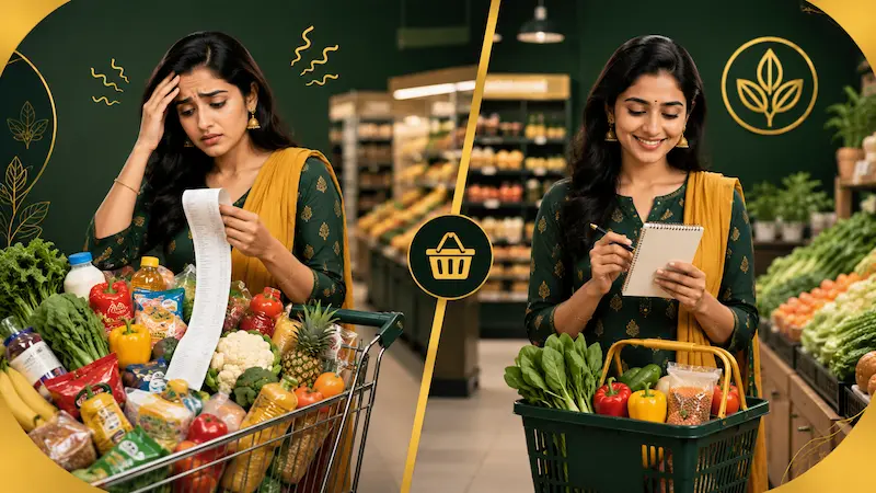 grocery budget planning india smart shopping tips hindi
