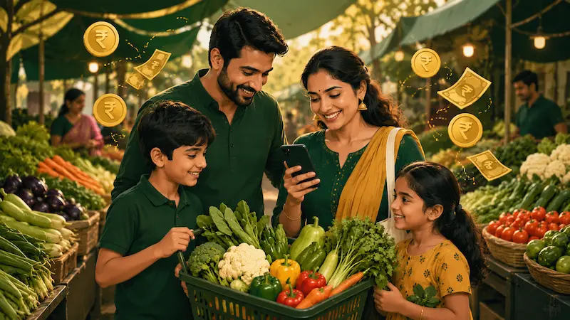 grocery budget save money india family smart shopping sabzi mandi