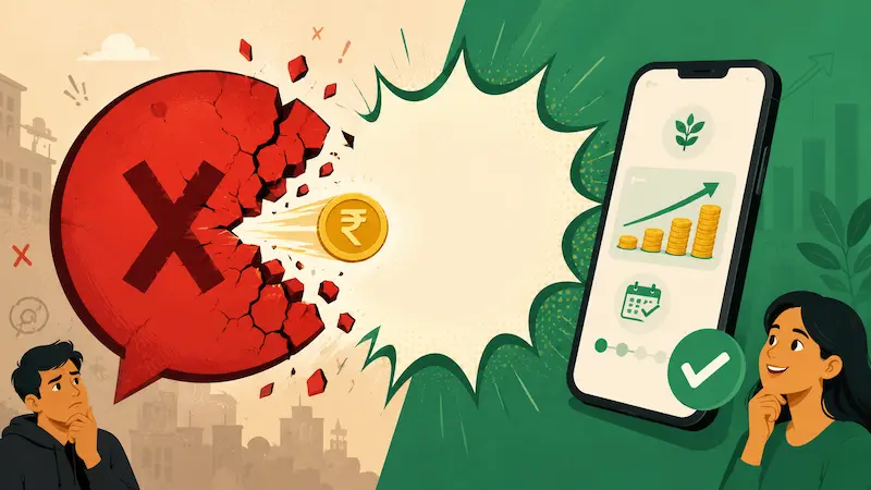 Small Investment Ideas India myth — ₹100 से SIP और ₹1 से Digital Gold होती है