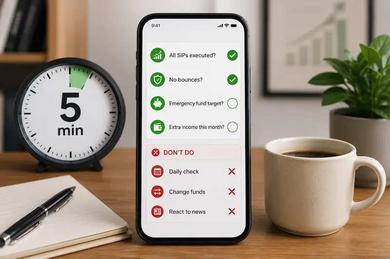 monthly portfolio review checklist india 5 minutes sip executed bounce check 