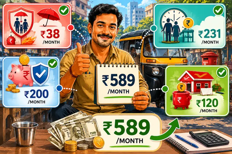 12000 monthly income investment plan India protection pension savings breakdown
