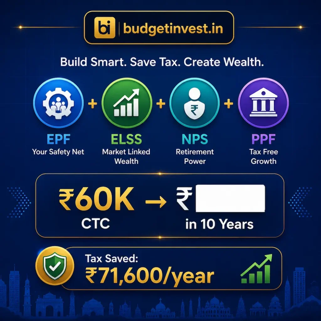 salaried employee invest epf nps 80c 60000 ctc 1 crore india budgetinvest