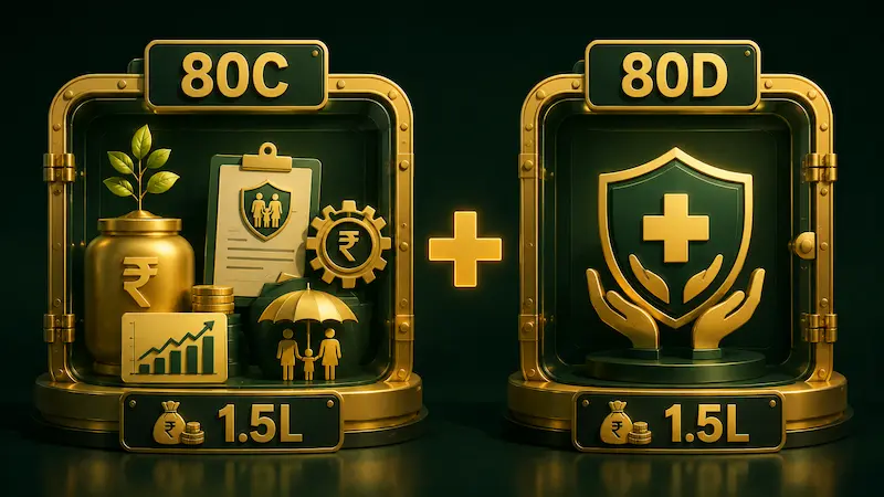 80c vs 80d difference - term insurance health insurance tax deduction