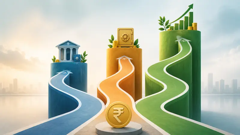 FD SIP savings account investment comparison returns India