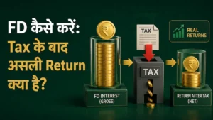 FD Kaise Kare (2026): Online प्रोसेस, 5 प्रकार, Tax नियम व Live FD Calculator