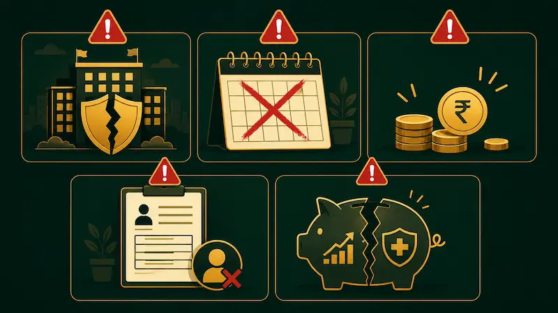 insurance mistakes india - galtiyan jo log karte hain