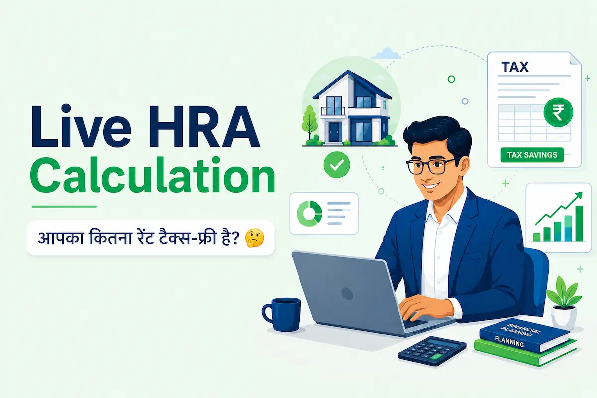 Live HRA Calculation calculator से जानें आपका कितना rent tax free है और HRA tax saving कैसे करें