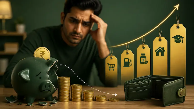 savings account inflation India rupee value loss