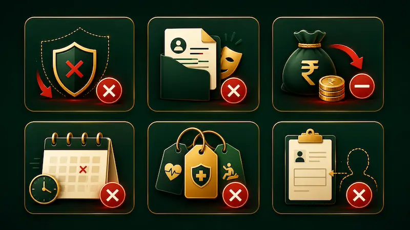 term insurance galtiyan - common mistakes india hindi
