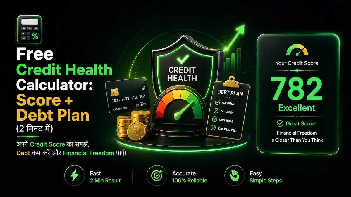 Free Credit Health Calculator – Credit Score, Debt Plan और Financial Health Report मुफ्त में चेक करें