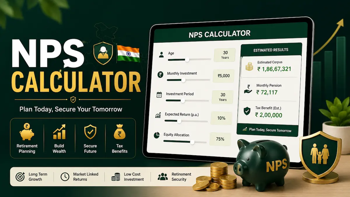 NPS Calculator India – National Pension System pension, maturity corpus and retirement planning calculator