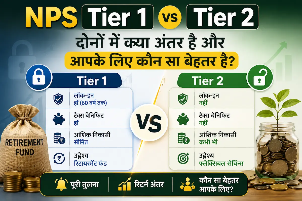 NPS Tier 1 vs Tier 2 की तुलना, दोनों अकाउंट के अंतर और फायदे