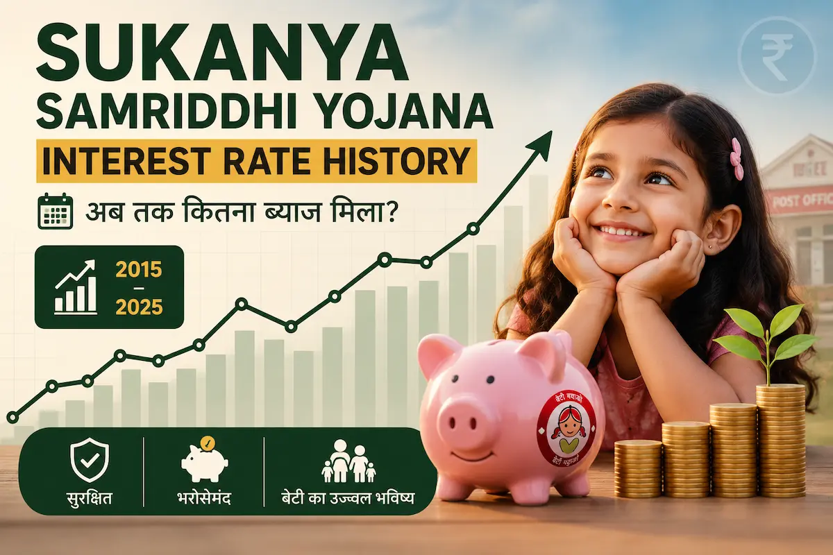 Sukanya Samriddhi Yojana Interest Rate History का चार्ट और समय के साथ ब्याज दरों में बदलाव