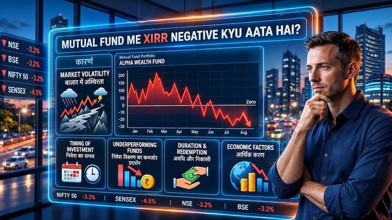 Mutual fund me XIRR negative kyu aata hai – negative XIRR ke कारण