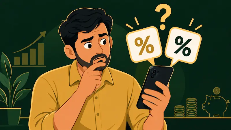 XIRR aur CAGR mein fark dikhata graphic