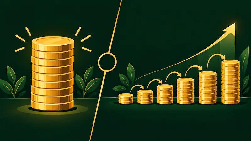Lumpsum vs SIP investment comparison graphic