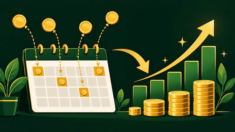 SIP monthly investment timeline illustration