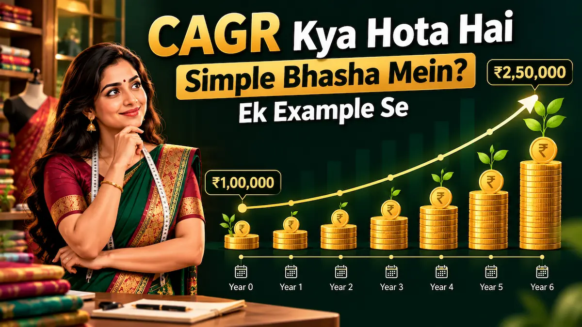 CAGR kya hota hai simple bhasha mein समझाती investment growth illustration