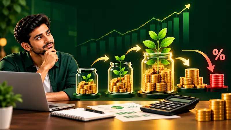 Mutual Fund Lumpsum investment की future value और tax calculation