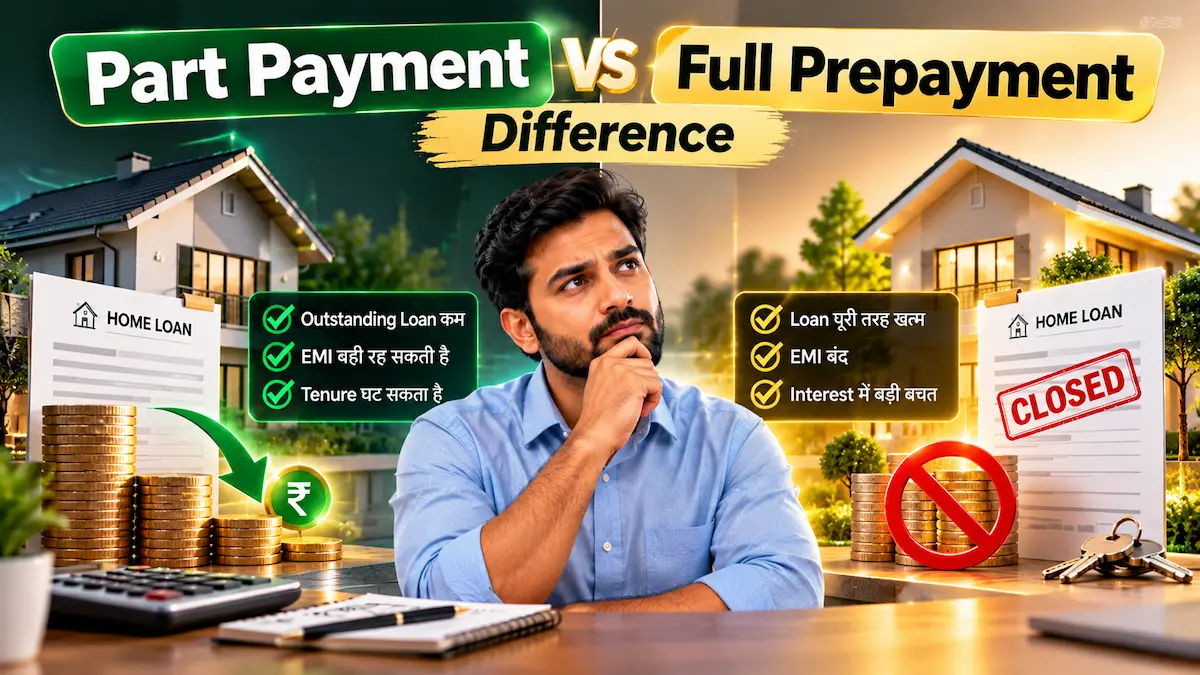 Part Payment vs Full Prepayment Difference home loan comparison