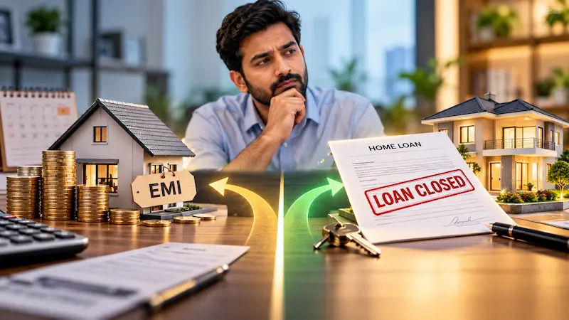 Part payment vs full prepayment home loan comparison and decision making