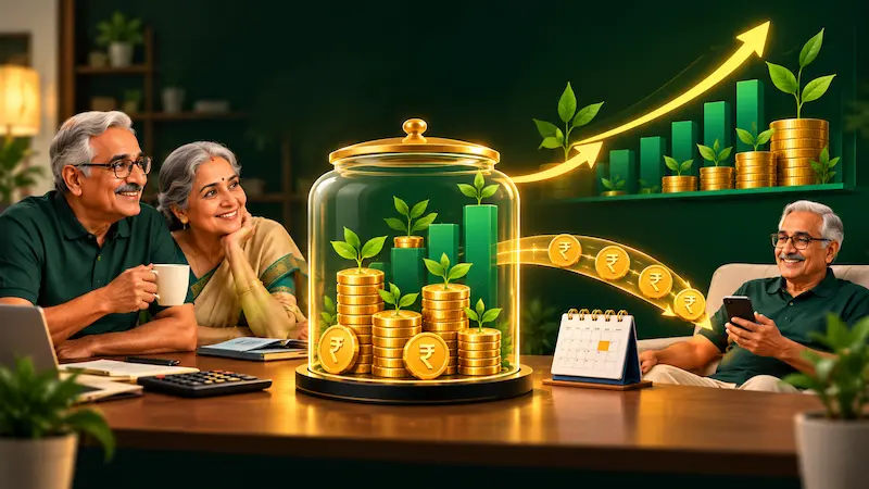 SWP withdrawal rate aur retirement corpus growth ka example